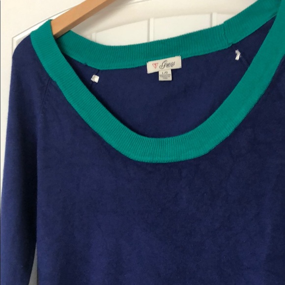 Guess Long Sleeved Ocean Blue Sweater Dress - Picture 4 of 4